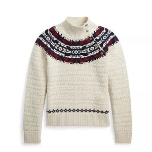 NWT Polo Ralph Lauren Girls Fair Isle Knit Sweater Size 6